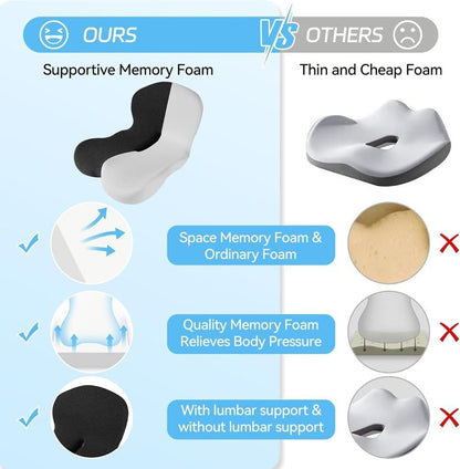🔥Non-Slip Memory Foam Seat