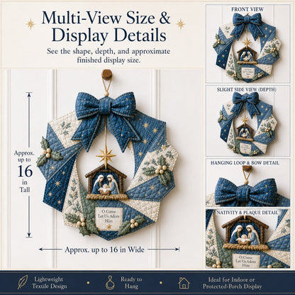 🎄Beginner-Friendly Christmas Fabric Wreath DIY Kit
