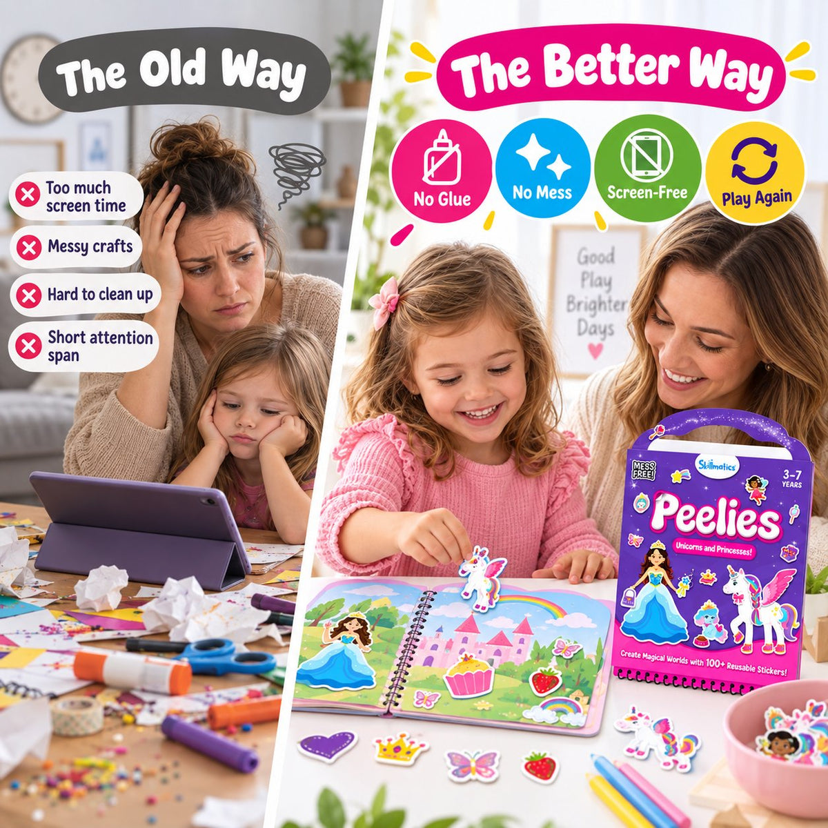 🔥HOT SALE🔥🌈 Reusable Sticker Activity Book — 100+ Stickers for Creative Play