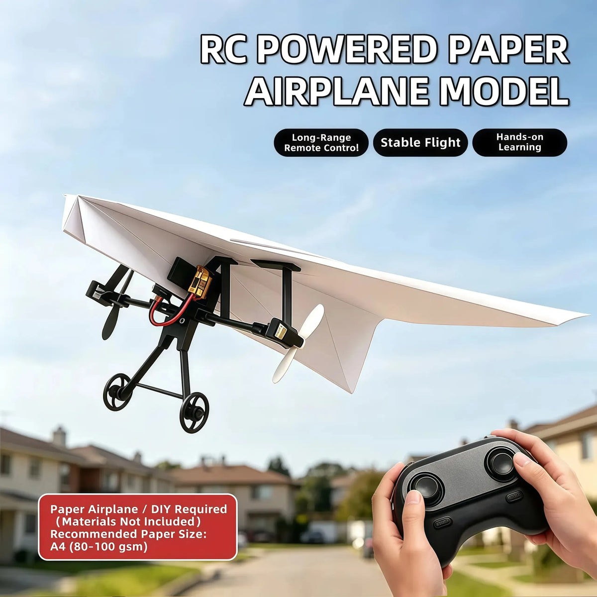 ✈️ RC Paper Airplane Kit – DIY Flying Fun