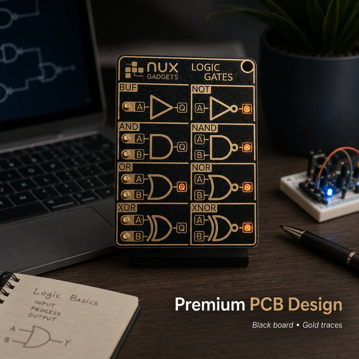 🔥🎁🧠 Interactive Logic Gate Circuit Board — Learn Digital Electronics Through Hands-On Experiments ⚡