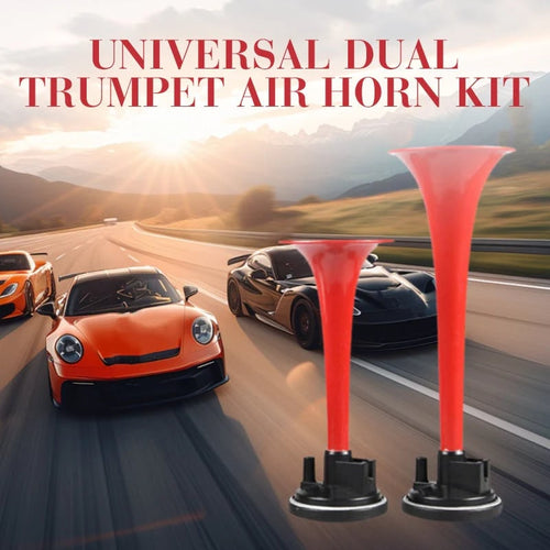 🎉📯49% OFF! 🚗 Universal Dual Trumpet Air Horn Kit – 135dB, 12V, Complete Installation Kit 🔊
