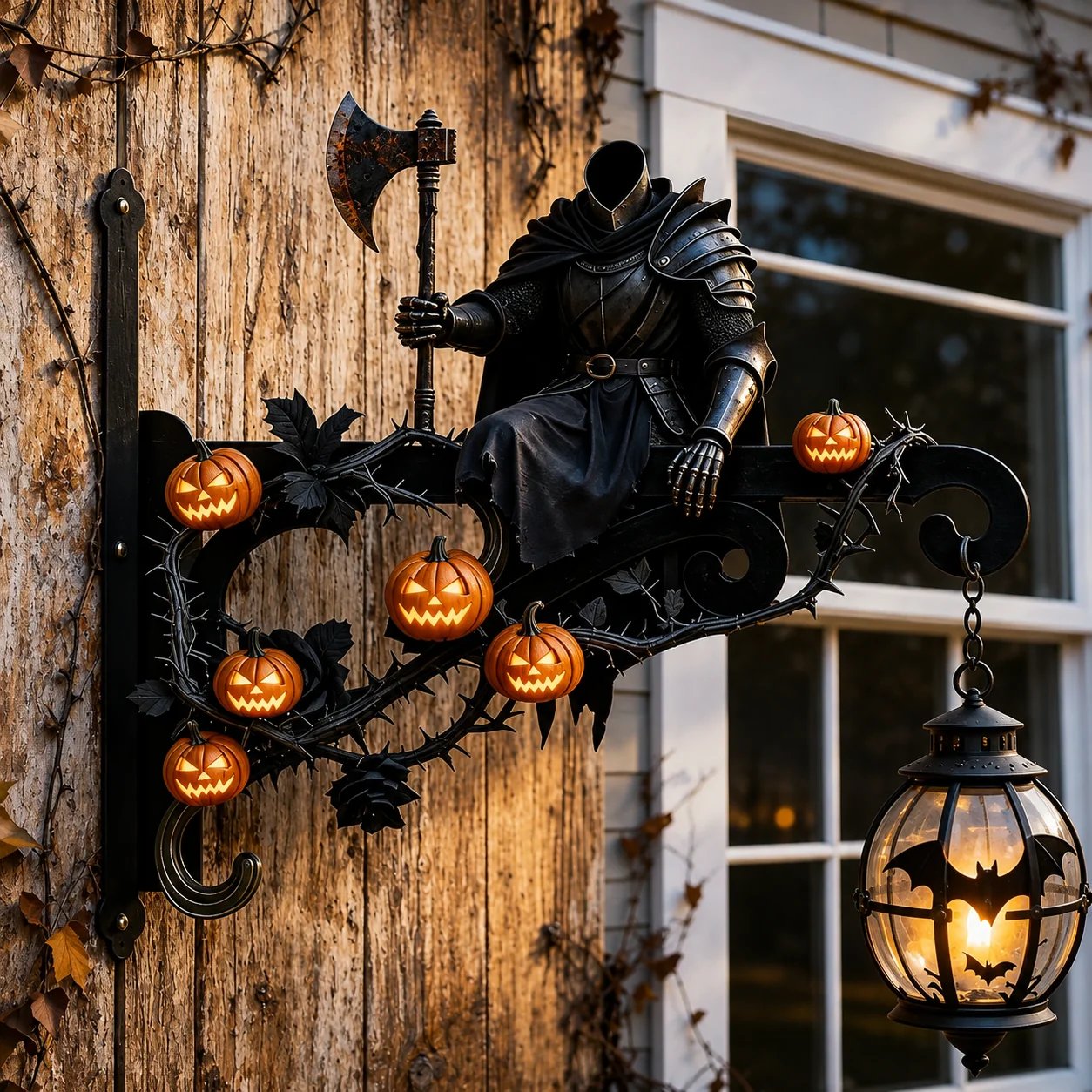 Halloween Decorative Wall Hook - Spooky Outdoor Metal Hanger For Porch & Garden Decor