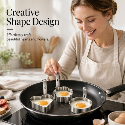 304 Stainless Steel Egg Ring Mold – 5 Fun Breakfast Shapes