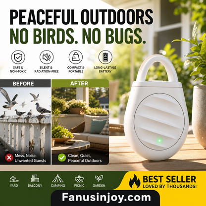 🔥Limited time offer Buy 3 get 2 free！🐦No more trouble from birds, beasts and locusts！Portable Ultrasonic Bird Repellent Keychain