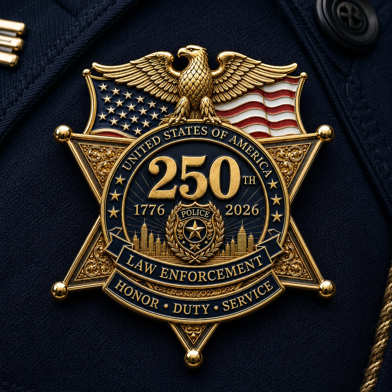 ⚡️Flash Sale 49% OFF - America 250 Law Enforcement Brooch