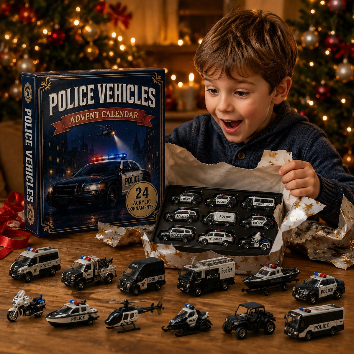 Police Vehicles Fleet Advent Calendar