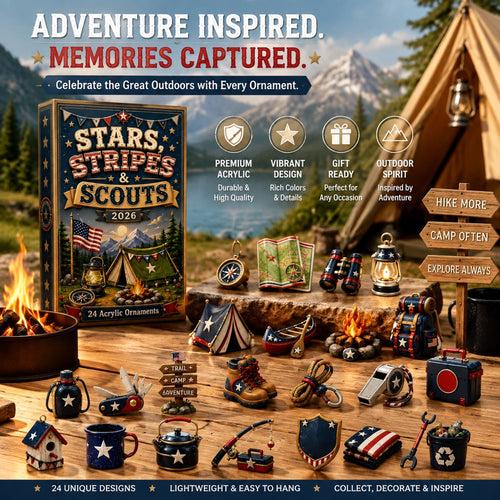 Stars Stripes Camping  Advent Calendar 2026 - 24-Day Festive Countdown