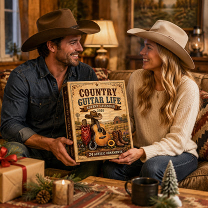 🔥Last 50 pcs✨Country Guitar Life Advent Calendar 2026 - 24-Day Festive Countdown, Acrylic Charms Blind Box