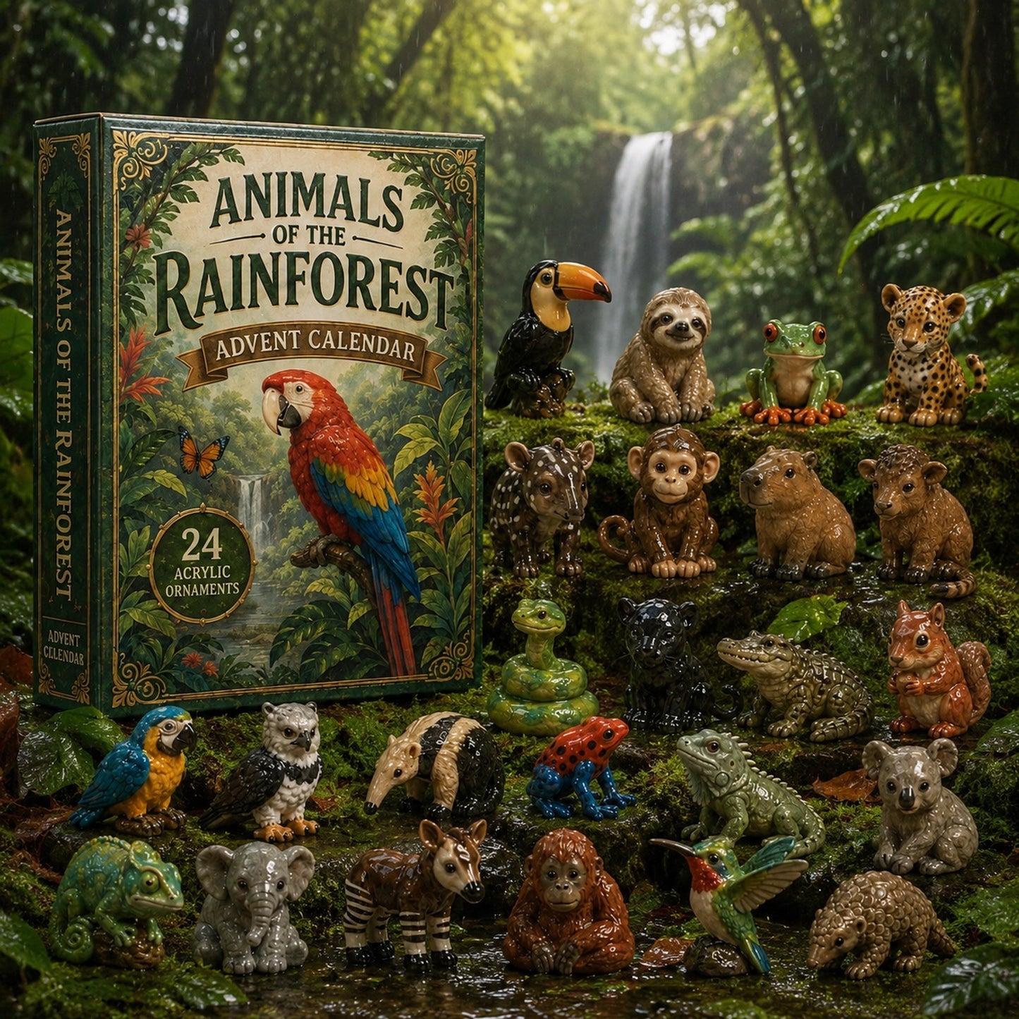 Rainforest Animals Life Advent Calendar 2026 - 24-Day Festive Countdown