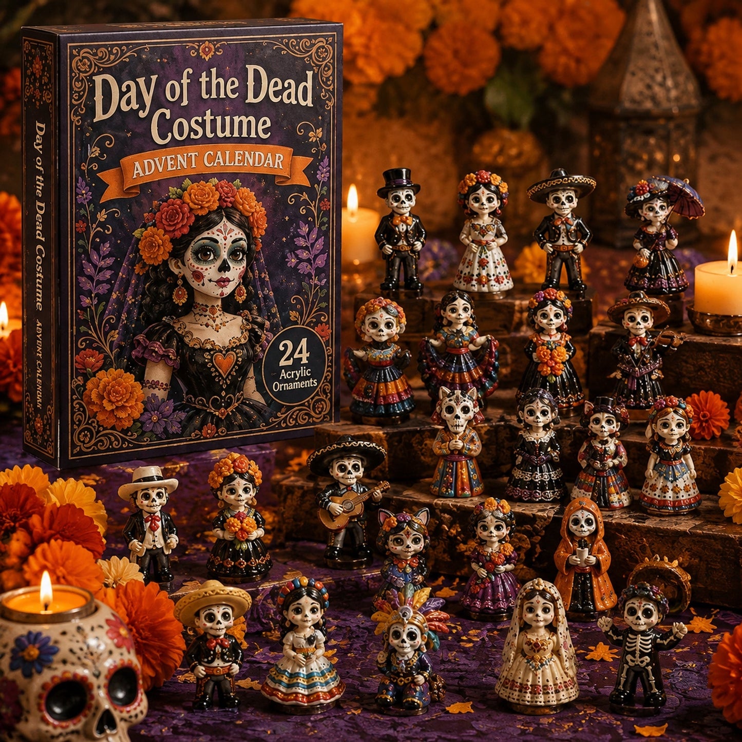 Day of the Dead Costume Advent Calendar 2026 – 24 Acrylic Charms