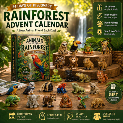 Rainforest Animals Life Advent Calendar 2026 - 24-Day Festive Countdown