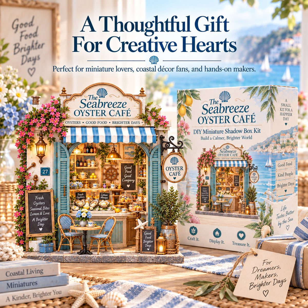 🏡 DIY 3D Miniature Café & Holiday Scene Kit Collection