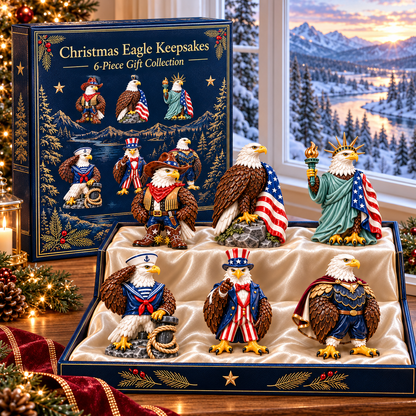 2026 Patriotic Bald Eagle Christmas Ornaments
