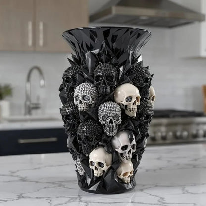 💀💎 Crystal Skull Vase – Where Darkness Meets Elegance ✨