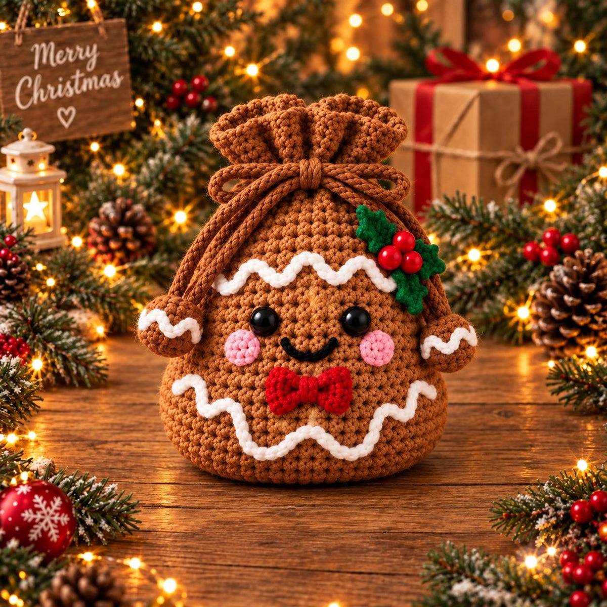 Christmas Crochet Character Gift Pouch – 12 Festive Designs
