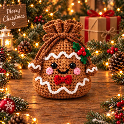 Christmas Crochet Character Gift Pouch – 12 Festive Designs