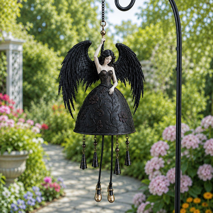 Black angel outdoor garden decor