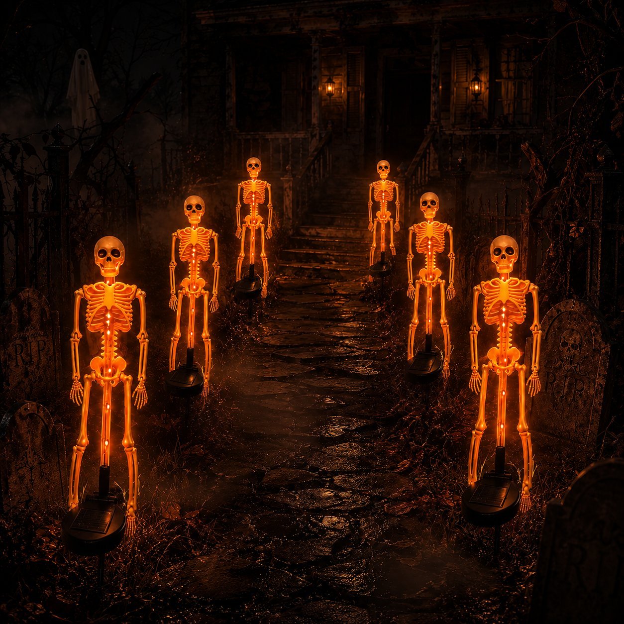 Solar Skeleton Yard Stake – Halloween Garden Light