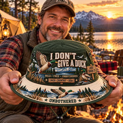 🦆🌲 I Don’t Give a Duck Boonie Hat — Wild, Free & Unbothered