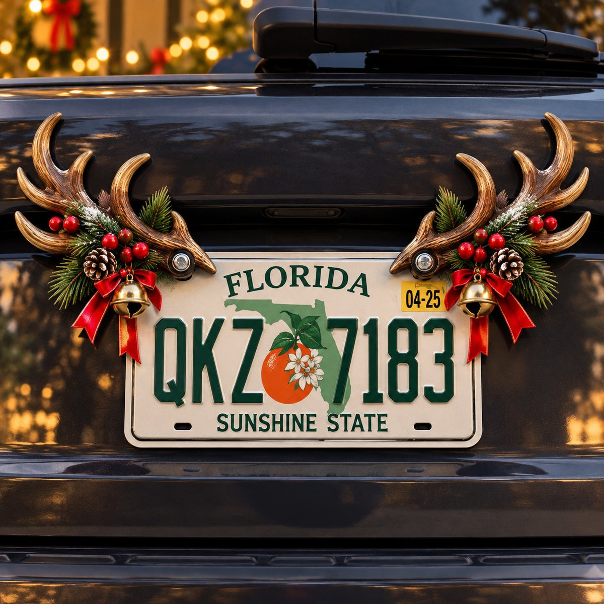 Christmas Angel Wing License Plate Decor