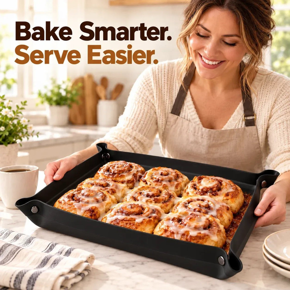🍪 Foldable Silicone Baking Tray – Bake, Release & Store with Ease