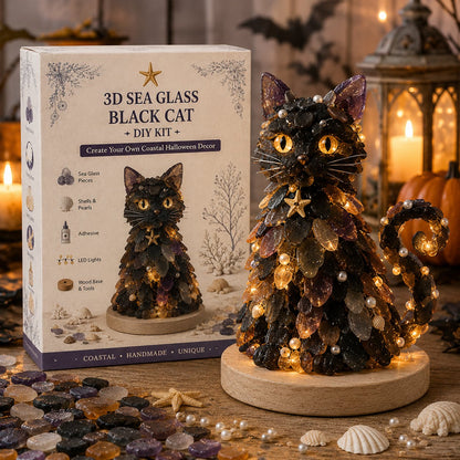 ⏳ Last Day 49% OFF – 🎃 Beginner-Friendly DIY Lighted Sea Glass Halloween Character Kit Collection | Complete Kit with Sea Glass Pieces, LED Lights & Step-by-Step Guide Included 💕