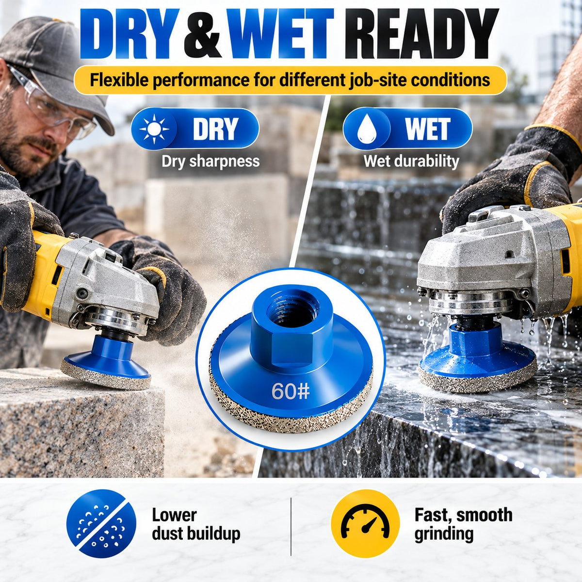 ⚡ Pro Diamond Grinding Disc Set | Countertop & Edge Restoration