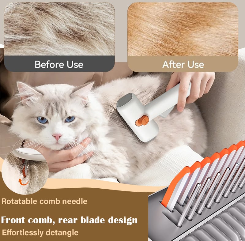 💥🏆2026 SALE - 2-IN-1 Pet Self-Detangling & Grooming Comb
