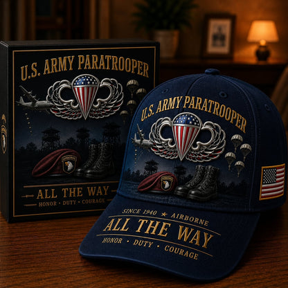 🪂U.S. Army Paratrooper “All the Way” Tribute Cap
