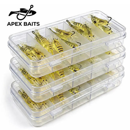 🦐 1.5‑Inch Realistic Shrimp Soft Fishing Lures (30 pcs/60pcs/90pcs)