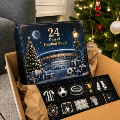 ⏳ Last Day 49% OFF – ⚽ Football Christmas Advent Calendar | 24 Collectible Acrylic Ornaments for Fans, Families & Holiday Displays 🎄
