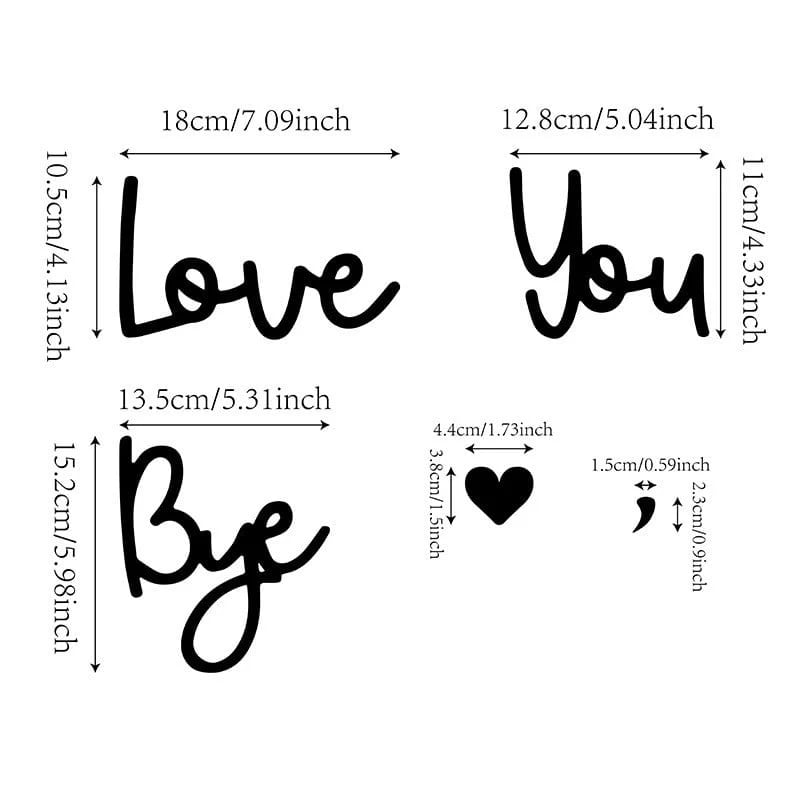 "Love you Bye" ✨Wooden Wall Hanging Sign Decoration - No Wall Damage