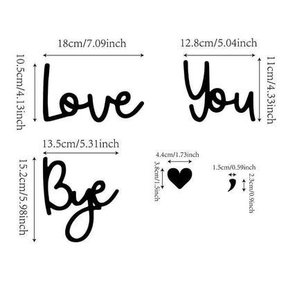 "Love you Bye" ✨Wooden Wall Hanging Sign Decoration - No Wall Damage