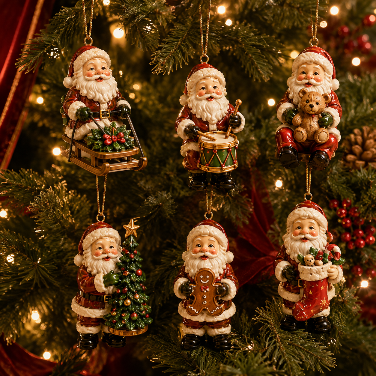 🔥24-Day Christmas Countdown Advent Calendar – Vintage Santa Series