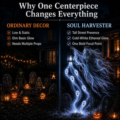 Soul Harvester Floating Wraith Light – Cold-White Halloween Yard Decor