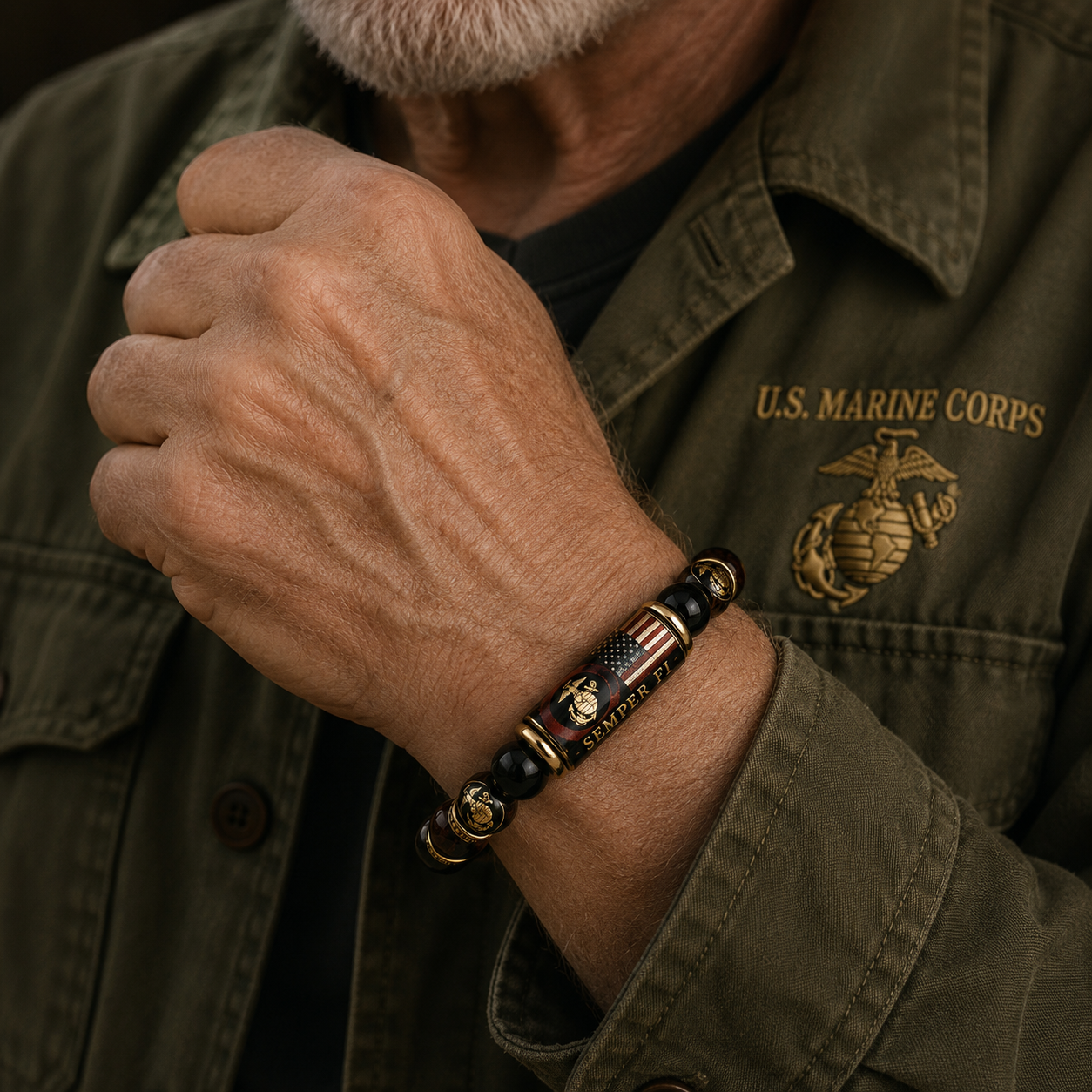 🇺🇸 Last Day Promo: 49% OFF 🎖️ - U.S. Marine Corps Semper Fi Tribute Beaded Bracelet