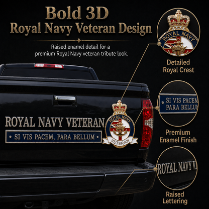 ⚓Royal Navy Veteran “Si Vis Pacem, Para Bellum” Tribute Metal Car Emblem