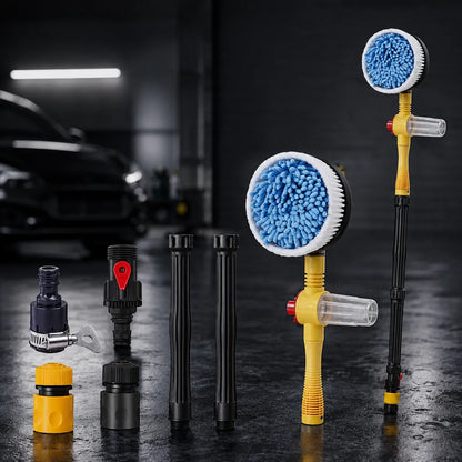 Water‑Powered Auto Rotating Car Wash Brush for Home Garage Car Care