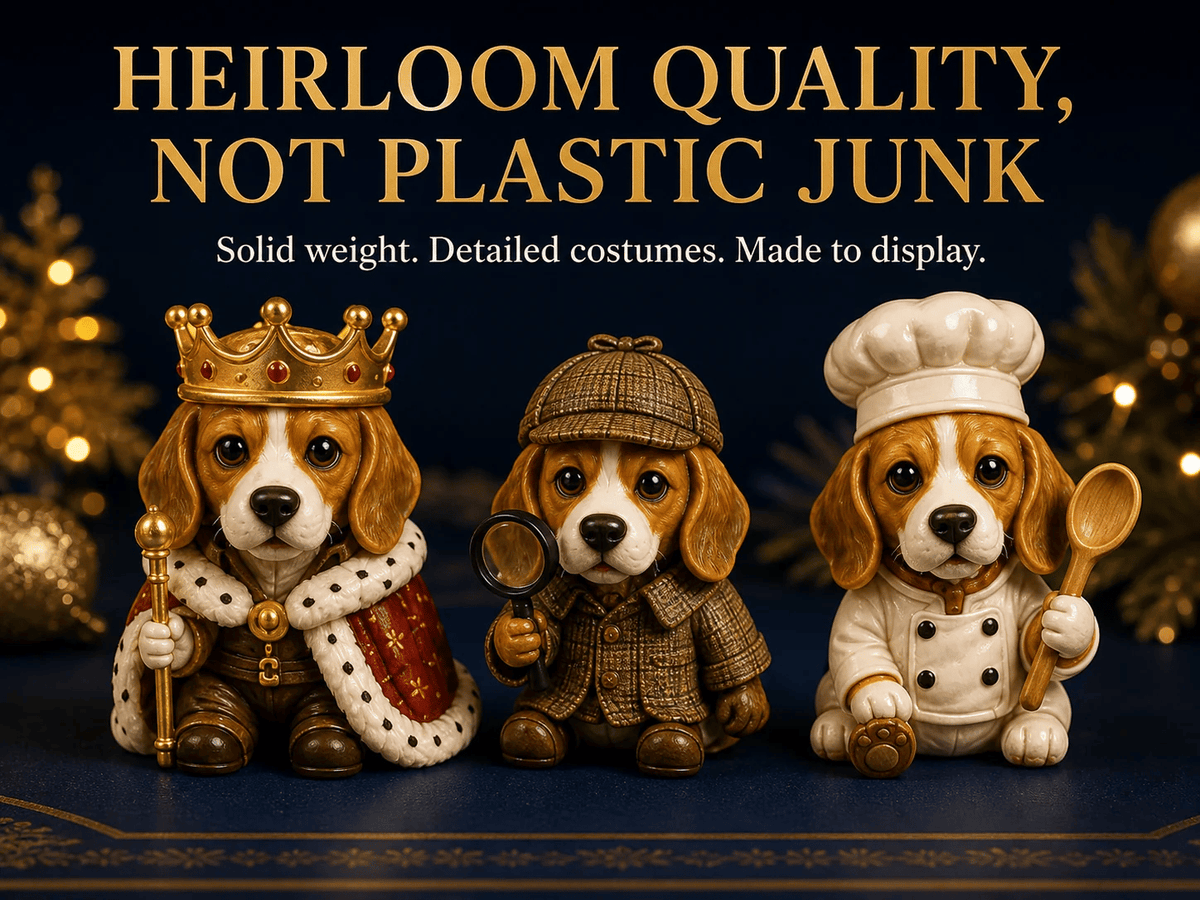 Beagle Magic Advent Calendar 2026 – 24 Days of Unique Beagle Miniature Collectibles, 24 Cute Holiday