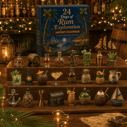CHRISTMAS KICKOFF 49% OFF - 2026 Days of Rum Exploration Blind Box - 24-Day Festive Countdown, Rum-Themed Collectible Figures Blind Box - Gift For Rum Lovers