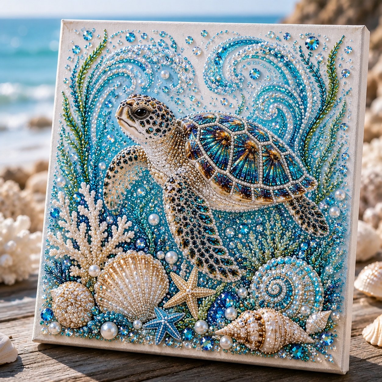 🔥 Last Day 49% OFF - 🌊✨ Ocean Theme Pearl Art DIY Kit (📦Buy 2 Free Shipping)