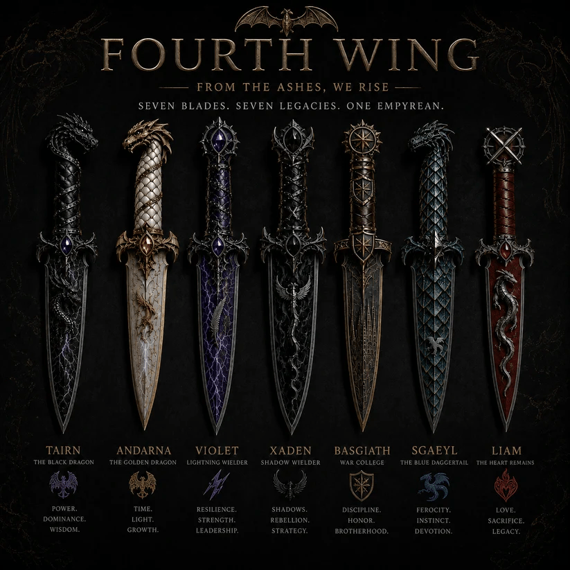 🐉 Official Fourth Wing Dagger Set