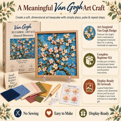 🎨🖼️ Van Gogh 3D Fabric Art Kit | Create Your Own Textured Masterpiece(📦Buy 2 Free Shipping)