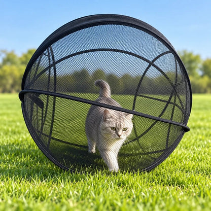 🐱 RollyCat 360° Mesh Cat Playpen – Spacious, Breathable & Secure Outdoor Play Space for Cats