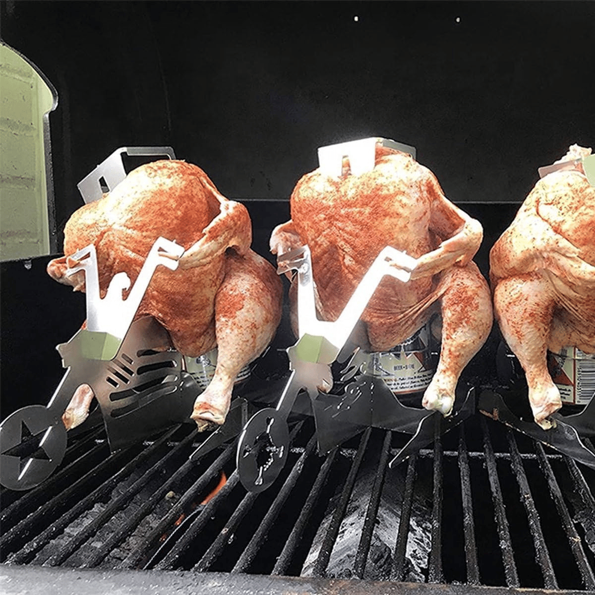 🔥Motorcycle Chicken Roaster For Beer Can Chicken