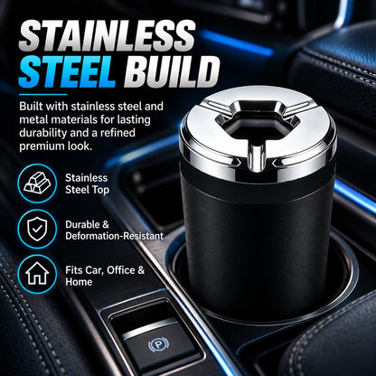🚗 Rotating-Seal Metal Car Ashtray | 3 Current Styles