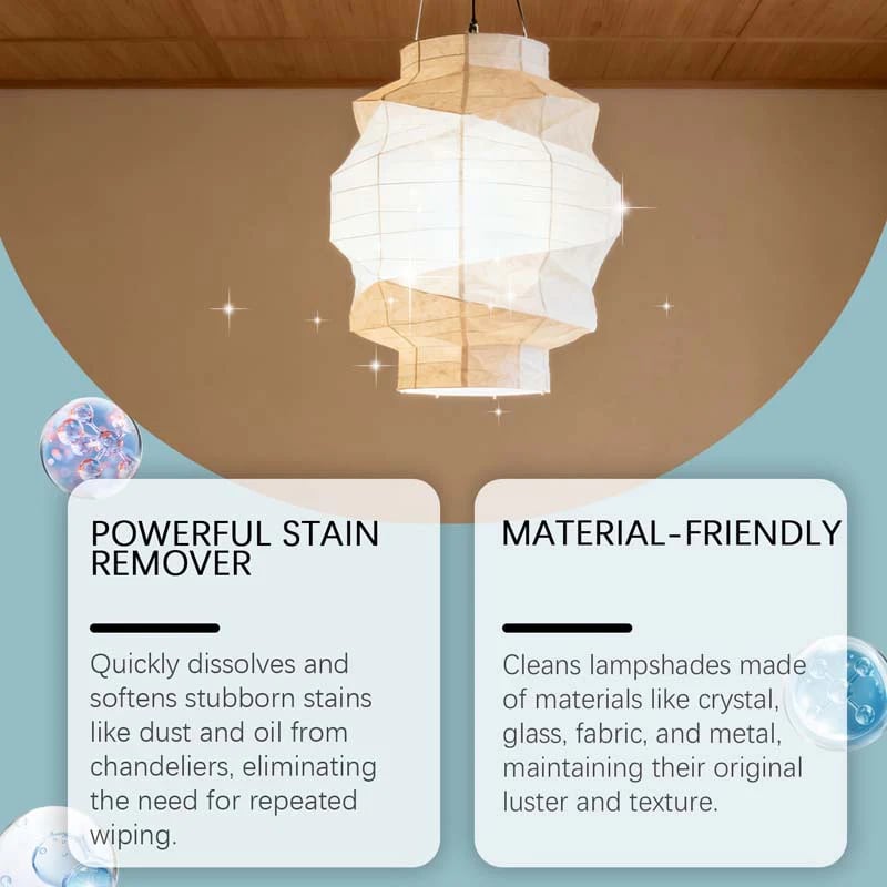 🔥 HOT SALE 🔥49% OFF🧼 Light Fixture Cleaning Spray | Powerful stain removal · Safe for all materials with no residue · Protects metal from oxidation · Suitable for chandeliers and decorative lights