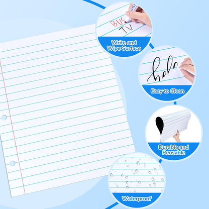 Giant Magnetic Notebook Paper, 22 x 28 Dry Erase Lined Sheet