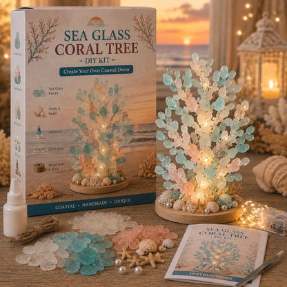 ⏳ Last Day 49% OFF – 🌅 Beginner-Friendly DIY Sunset Coast Sea Glass-Style Light Kit Collection | Complete Kit with Sea Glass-Style Pieces, LED Lights & Step-by-Step Guide Included 💕
